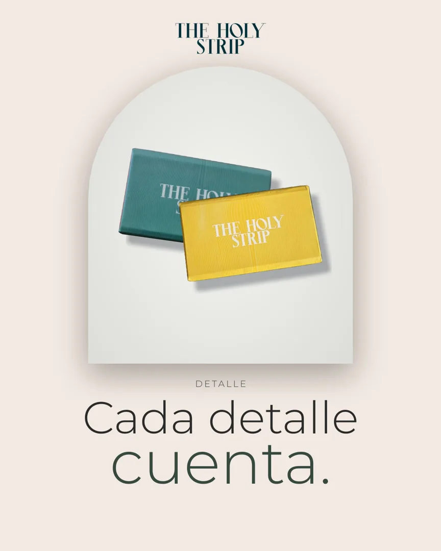 Publicación estática de una marca de bienestar con dos tarjetas y la frase "Cada detalle cuenta".
